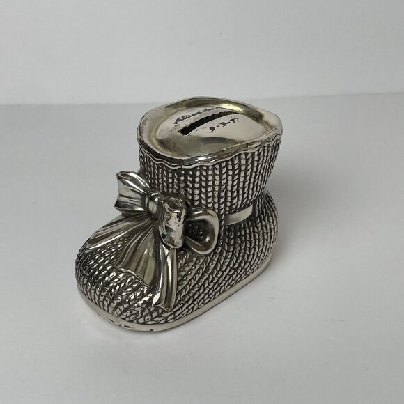 Other - Vintage Raimond Silver Plate Baby Bootie Shoe Coin Piggy Bank